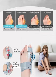 Techlove TECHLOVE Bunion Corrector for Women & Men, Adjustable Knob Double Correction Separator for Big Toe Relief Bunion Splints Hammer Toe Straightener with Pad Comfortable Effective, 1PCS  - Image 2