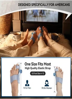 Techlove TECHLOVE Bunion Corrector for Women & Men, Adjustable Knob Double Correction Separator for Big Toe Relief Bunion Splints Hammer Toe Straightener with Pad Comfortable Effective, 1PCS  - Image 5