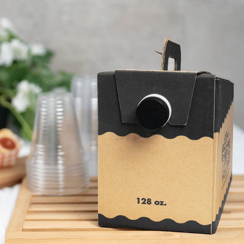 Karat 128 oz Disposable Coffee Dispensers [25 Pack] - Insulated Bulk Coffee Containers with Handle for Hot/Cold Beverages | Leak-Proof for Parties, Catering, Office - Image 4