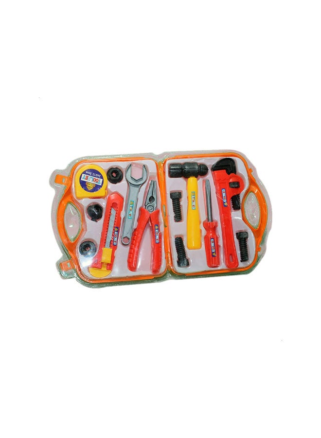 Ù„Ø¹Ø¨Ø© ØµÙ†Ø¯ÙˆÙ‚ Ø£Ø¯ÙˆØ§Øª Ù†Ø¬Ø§Ø± 13 Ù‚Ø·Ø¹Ø©-Ø¨Ø±ØªÙ‚Ø§Ù„ÙŠ