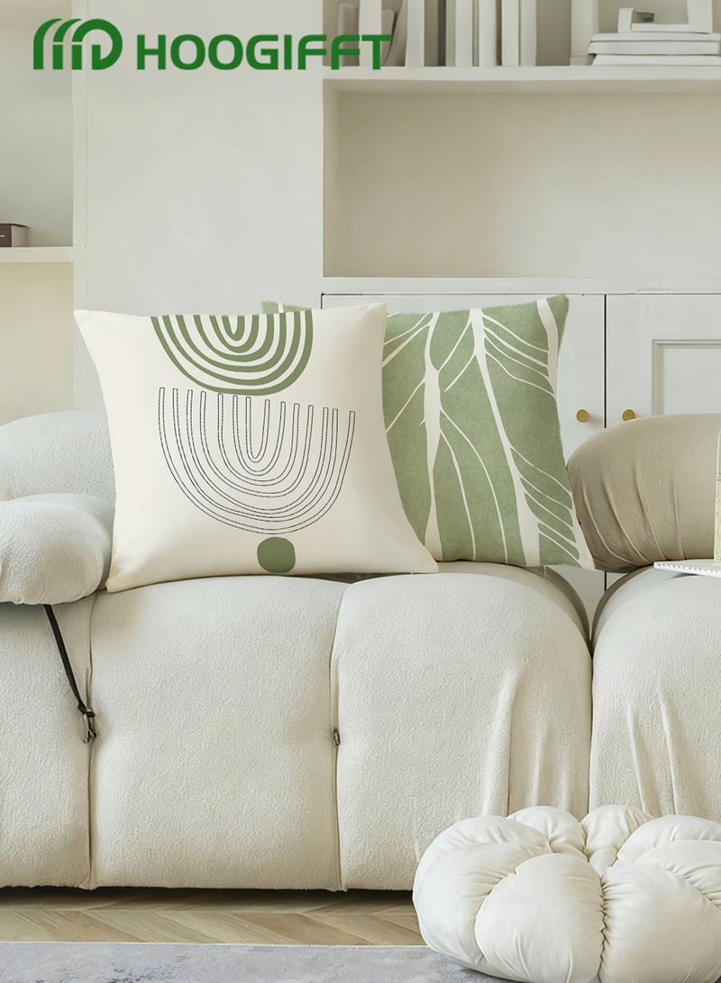 HOOGIFFT Pillow Covers Set of 4, Throw Pillow Cover, Modern style Cushion Covers 45cm x 45cm,For Living Room Sofa Couch Bed Pillowcases 18x18 inches（Double sided pattern） - Image 2