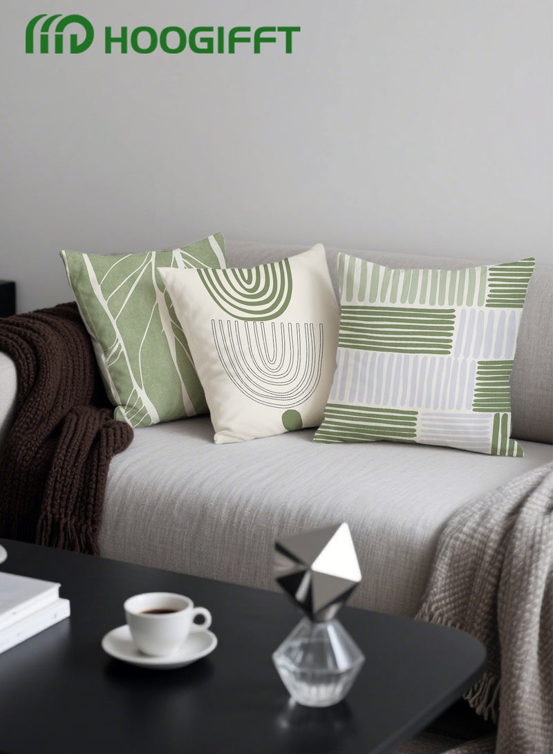 HOOGIFFT Pillow Covers Set of 4, Throw Pillow Cover, Modern style Cushion Covers 45cm x 45cm,For Living Room Sofa Couch Bed Pillowcases 18x18 inches（Double sided pattern） - Image 3