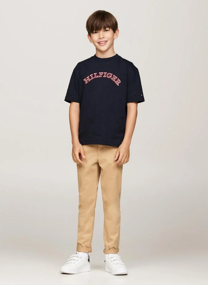 TOMMY HILFIGER Kids Logo Crew Neck T-Shirt