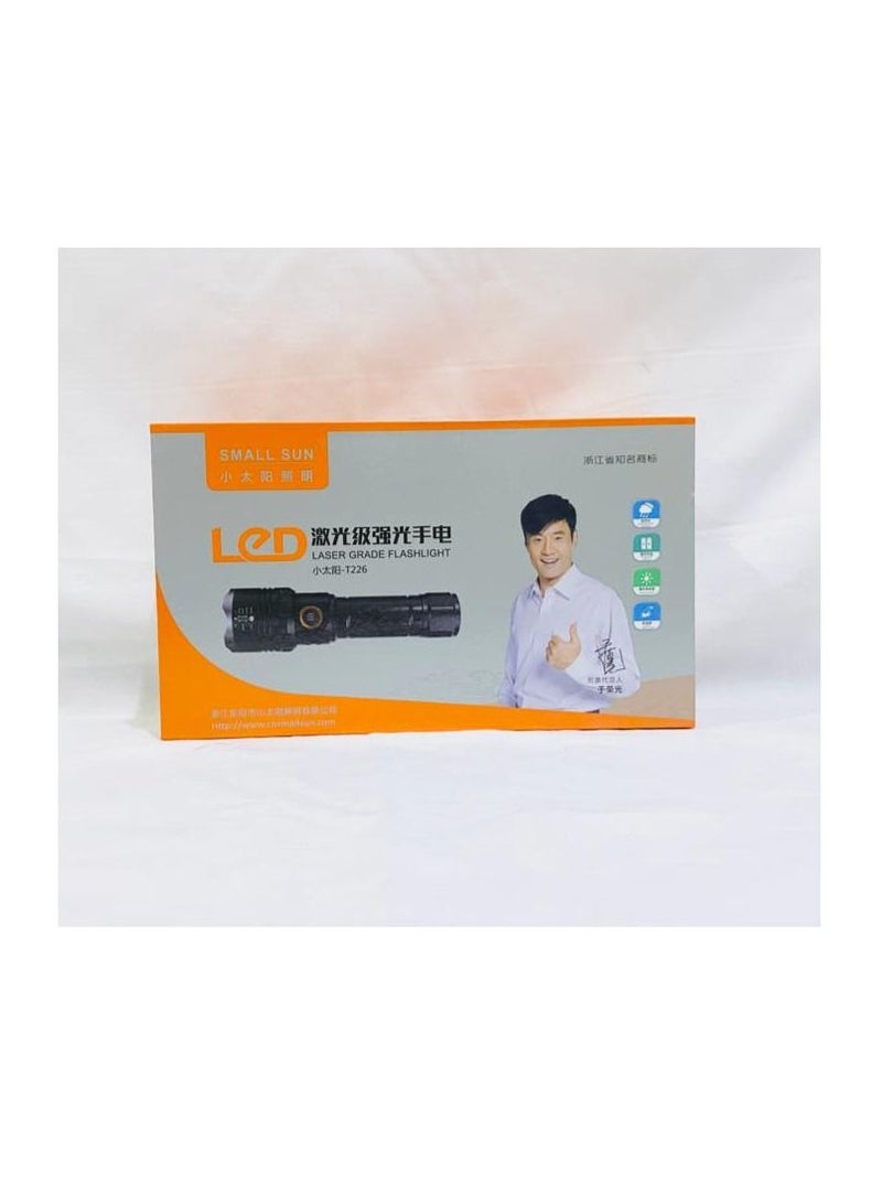 Small sun LED laser grade flashlight