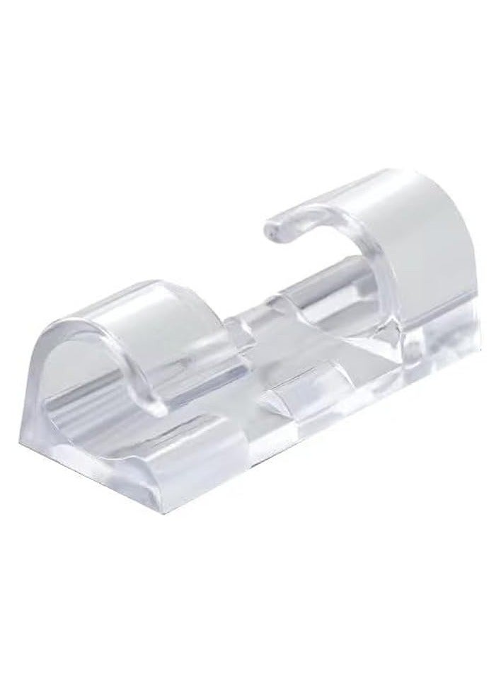 erorex 120 Pieces Cable Organizer Cord Holder Sturdy Wire Management Clips for Office and Home, Clear Self-Adhesive Cable Clips with Screws - Image 2