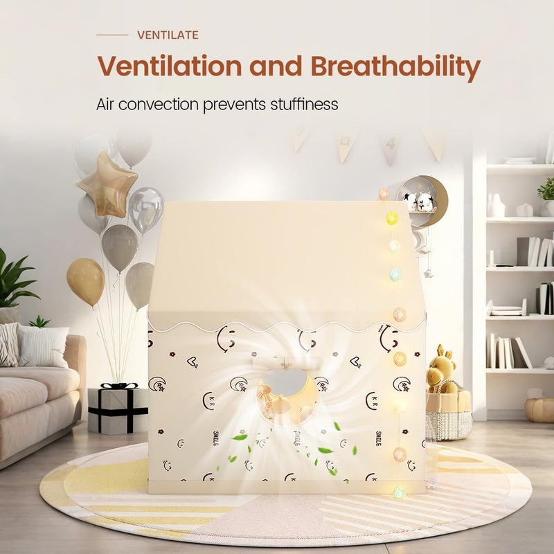AccLoo Global versatile design Large Kids Tent for Indoor Play, Sturdy Play Tents for Toddlers with Storage Bag, Kids Outdoor Room Toys for Boys Girls aged 3-10 Years Old, Washable Polyester Fabric, Detachable Metal Frame One piece build - Image 5
