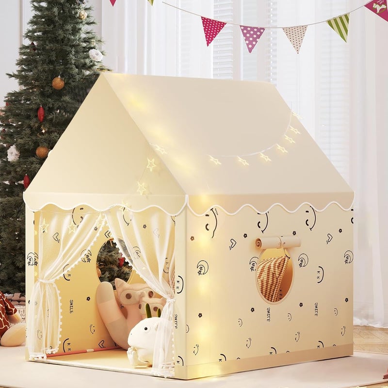 AccLoo Global versatile design Large Kids Tent for Indoor Play, Sturdy Play Tents for Toddlers with Storage Bag, Kids Outdoor Room Toys for Boys Girls aged 3-10 Years Old, Washable Polyester Fabric, Detachable Metal Frame One piece build - Image 1