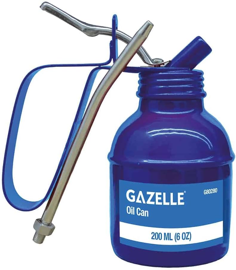 Gazelle 200ml Brass Pump Oil Can with Rigid Spout