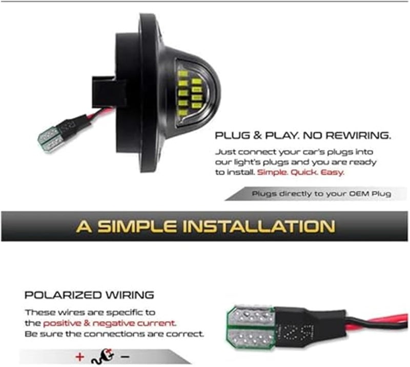 Wivplex OEM-Fit Xenon White License Plate Light Assembly - Image 5