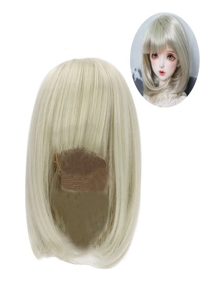 HAOHIZE Doll Wig, Doll Wig Straight Bang Shoulder Length Short Hair Soft Fiber Easy Cutting for 1/3 BJD 21~24cm / 8.27~9.45in (Matcha Green) - Image 5