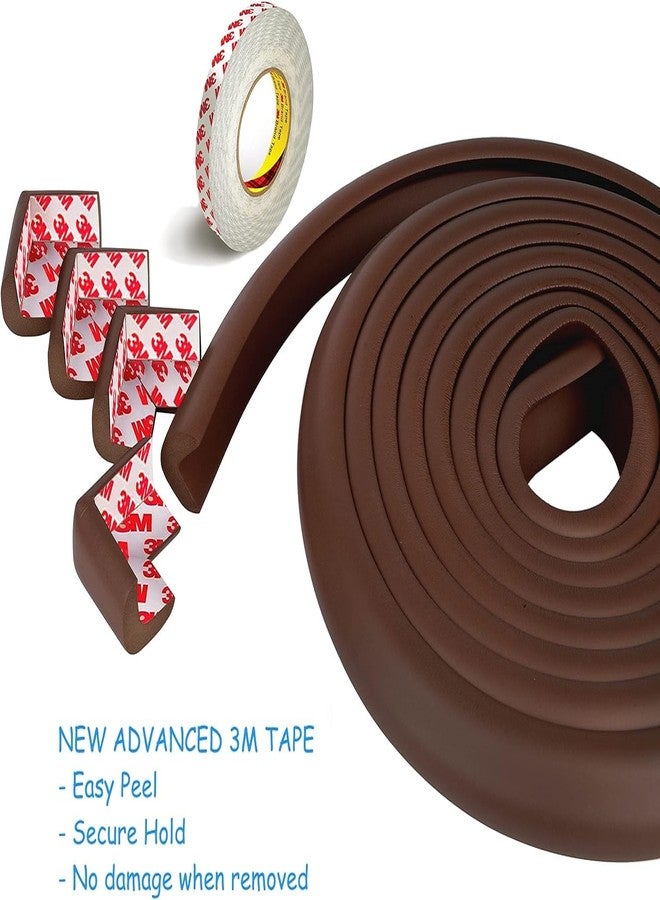 HomeAra 2M Baby Safety Bumper Strip Table Desk Edge Guard with 3M Tape Corner Protector for Children Foam Protection Strip for Furniture Childproofing Essential (Brown - 2,Meter) - Image 2