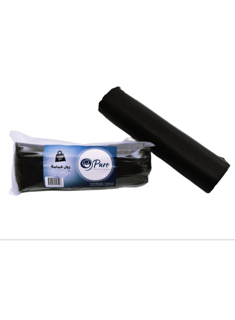 Pure Garbage Bag Roll 1000g,  Heavy Duty Black Plastic Trash Bags, Tear Resistant Waste Bin Liners, High Capacity Commercial Industrial Waste Bags for Home, Office & Business Use - Image 4