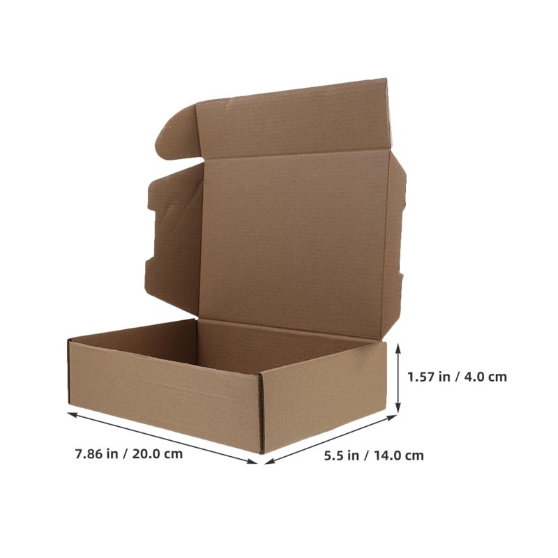 Brown Corrugated Cardboard Mailer Boxes 10pcs Kraft Paper Square Design Efficient Space Utilization - Image 3