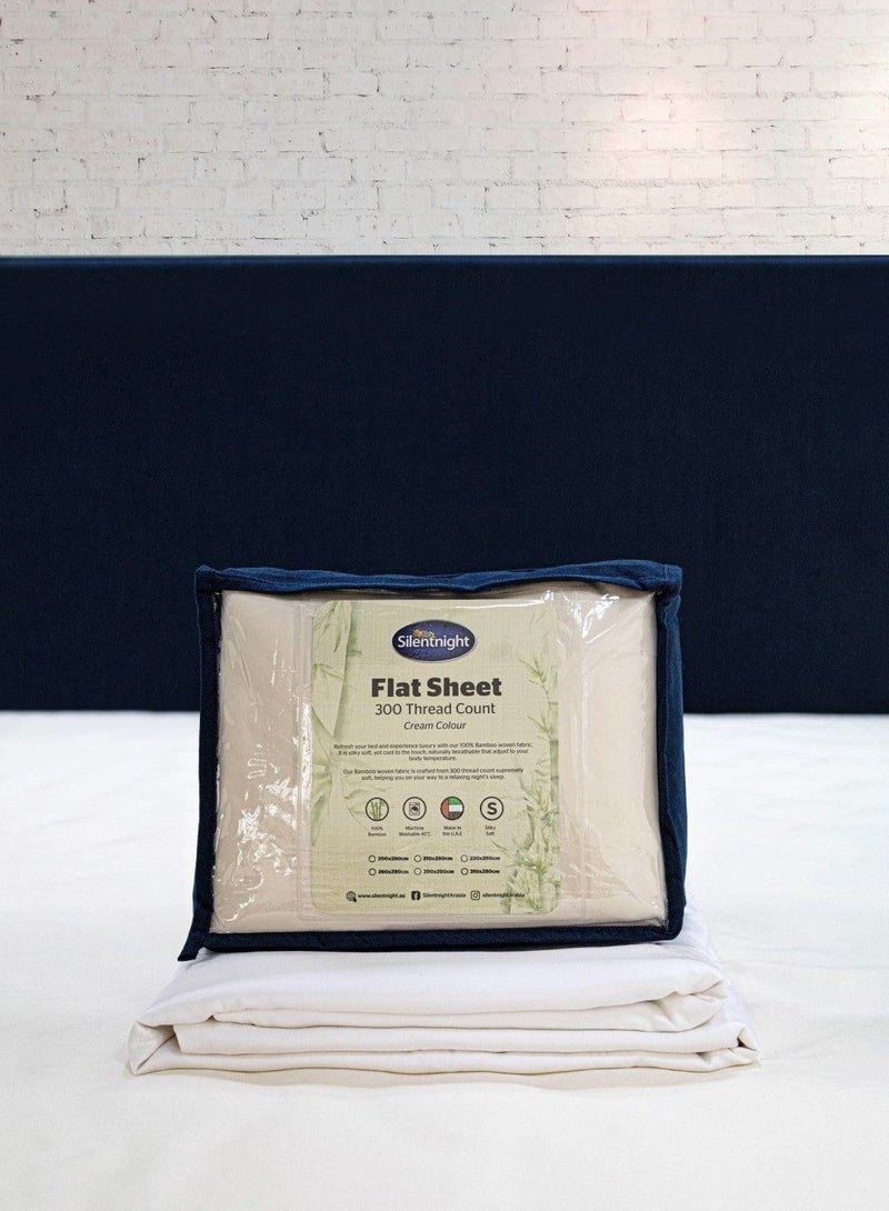 Silentnight Bamboo Cream Flat Sheet - Image 1