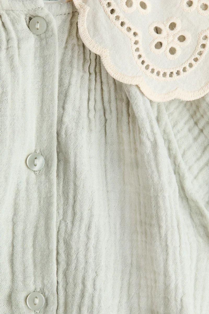 H&M Cotton muslin romper suit