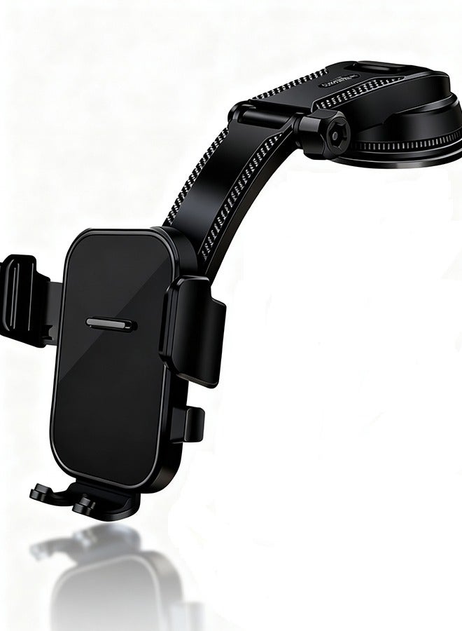 Happy D Car Mobile Holder Ultra-stable Car Holder with Strong Suction Cup Suitable for Dashboard/Windshield/Air Vent, 4.5-7.2 Inch Smartphones, iPhone 16/15 Series, Galaxy S24 S23, Xiaomi, Black - Image 1