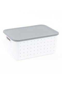 Storage Basket, White & Grey - Medium, 35.3x15.5 cm - pzsku/Z95AC0157BB9222A33DF0Z/45/_/1715076783/8c9de910-a02f-4e27-9cdd-09e8bbed554f