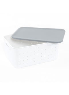 Storage Basket, White & Grey - Medium, 35.3x15.5 cm - pzsku/Z95AC0157BB9222A33DF0Z/45/_/1715076784/b439369a-6805-4d6d-a862-7a2b2e263eb8