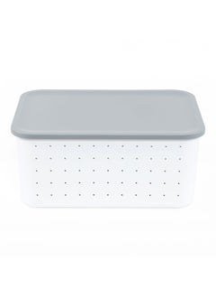 Storage Basket, White & Grey - Medium, 35.3x15.5 cm - pzsku/Z95AC0157BB9222A33DF0Z/45/_/1715076787/03d0d66e-9d46-4a62-a5eb-ba3006aad7a0