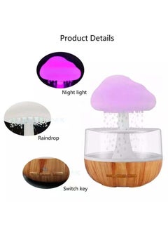 Generic Rain Cloud Humidifier Cute Water Drip Essential Oil Diffuser with 7 LED Light Raining Cloud Night Light  - Image 2