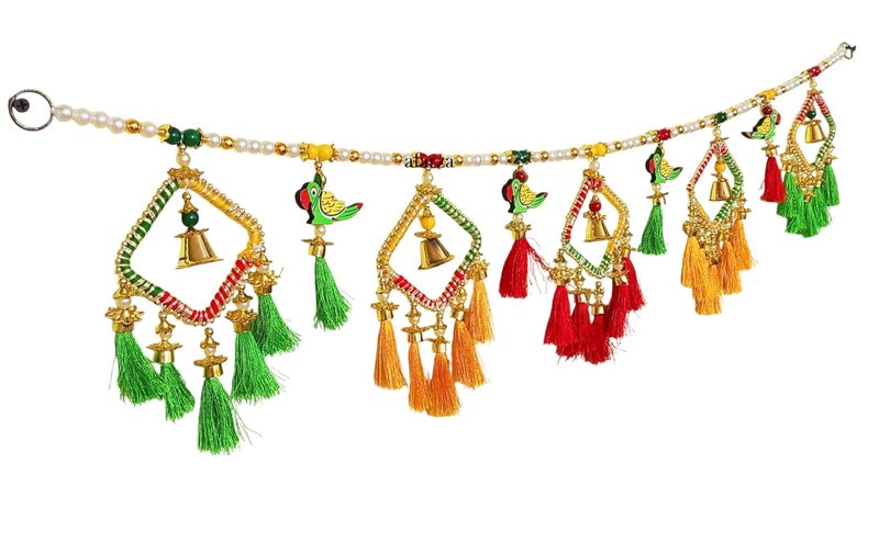 AFARZA; CHOICE GOOD FEEL GOOD AFARZA CHOICE GOOD FEEL GOOD Toran Garlands for Door Main Entrance Hanging Handmade Bandhanwar Home Decoration 37 INCH  - Image 3