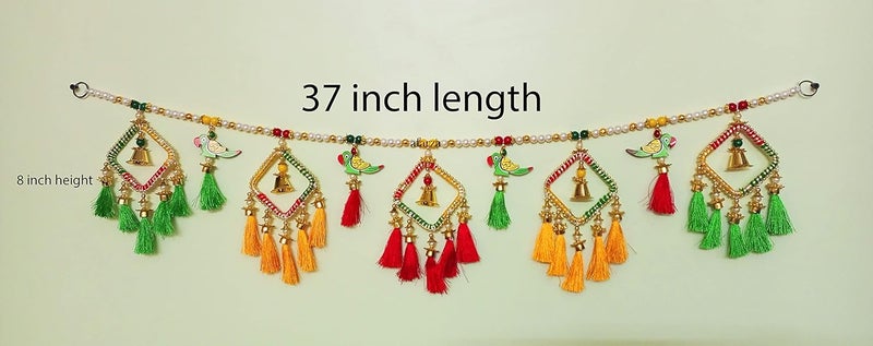AFARZA; CHOICE GOOD FEEL GOOD AFARZA CHOICE GOOD FEEL GOOD Toran Garlands for Door Main Entrance Hanging Handmade Bandhanwar Home Decoration 37 INCH  - Image 4