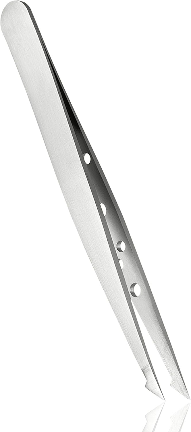 Rubis Evolution 2in1 Tweezers Point Oblique and Fine Splitter Tweezers for Ingrown Hair and Splitters Tweezers Eyebrow Plucking Elegance - Image 2