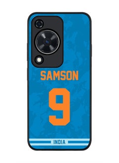 Stylizedd Rugged Black edge case for Huawei nova Y72 / Huawei Enjoy 70 4G, Slim fit Flexible Anti Drop Thin Cover - Team India Sanju Samson, Jersey No 9  - Image 1