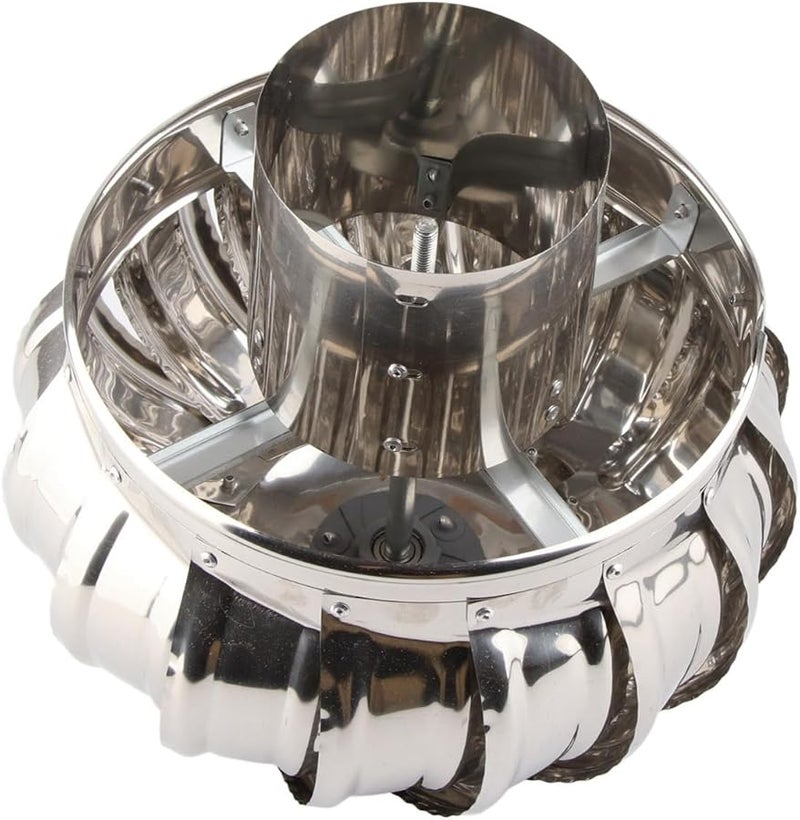 Stainless Steel Roof Ventilator Automatic Silent Attic Fan with Rotating Chimney Cowl Cap - Image 4