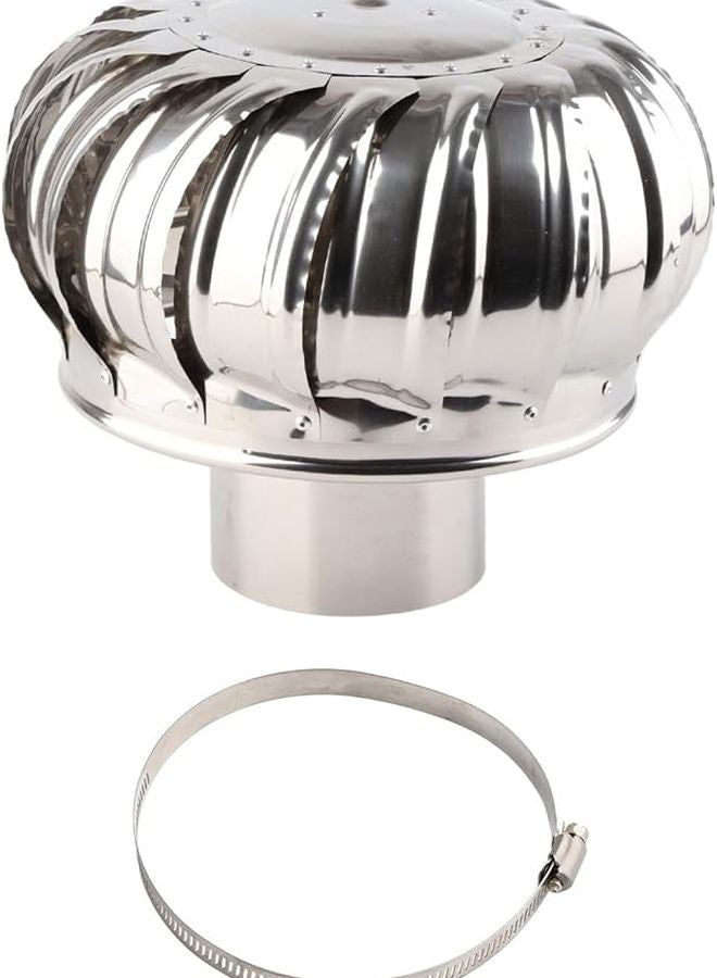 Stainless Steel Roof Ventilator Automatic Silent Attic Fan with Rotating Chimney Cowl Cap - Image 1