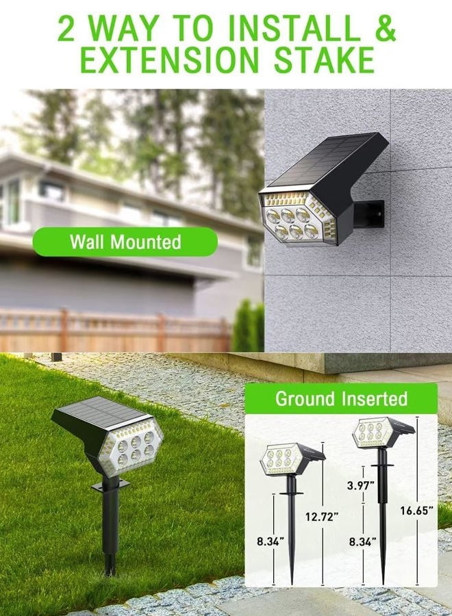 OOTDAY Solar Lights Outdoor 200 LED with 3 Lighting Modes, Solar Motion Sensor Lights, IP65 Waterproof Solar Powered Lights, 270ｰ Wide Angle, for Garden Patio Yard Fence Deck, WHPG005AB,Black (6 Pack) - Image 2