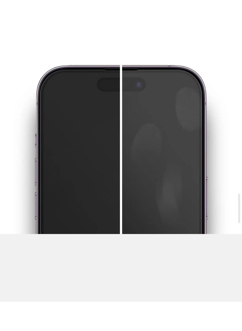 بيوكس واقي شاشة غير لامع لهاتف iPhone 15 Pro - زجاج مقسّى، مضاد للتوهج، رفيع للغاية، مقاوم للخدش - Image 4