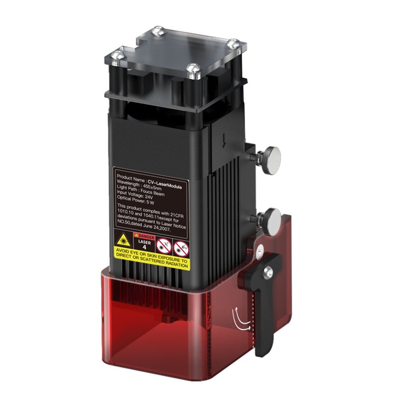 Original Creality Ender-3 S1 CV-Laser Module 24V 5W Head Compatible with Ender-3 S1/Ender-3 S1 Pro/Ender-3 S1 Plus CNC Carving Machine Precise Focusing Spot Soot Absorption Eye - Image 1