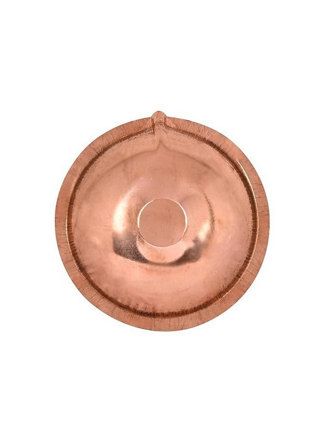 ROLIMOLI Copper Akhand Diya (Size 1) -25 Gm | High Quality Oil Lamp for Daily Puja & Other Religious Rituals, Home, Office & Temples Festive Gifts | Copper Diya for Home Decor (2cm H x 8cm L) - Image 4