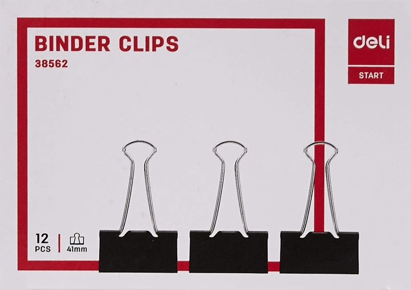 ديلي صندوق مشبك مجلد 41 مم أسود، E38562 - Image 2