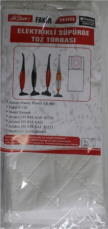 Arçelik Synthetic Dust Bag Suitable for Ariston HS B18 AA1 83573 Vacuum Cleaner