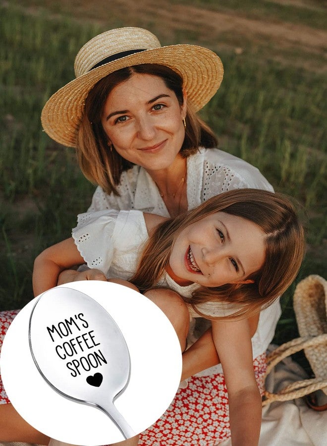Kefley Mom’s Coffee Spoon for Christmas Gift for Mom Birthday Presents from Daughter Son Engraved Stainless Steel Spoon for Dessert Teaspoon for Mommy Mother Gift from Children - Image 3