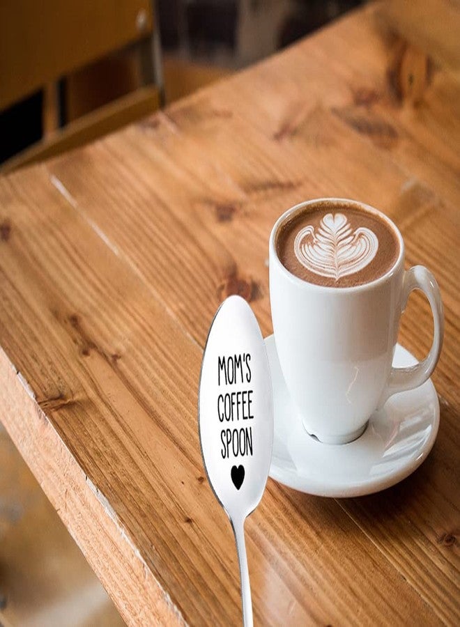 Kefley Mom’s Coffee Spoon for Christmas Gift for Mom Birthday Presents from Daughter Son Engraved Stainless Steel Spoon for Dessert Teaspoon for Mommy Mother Gift from Children - Image 5