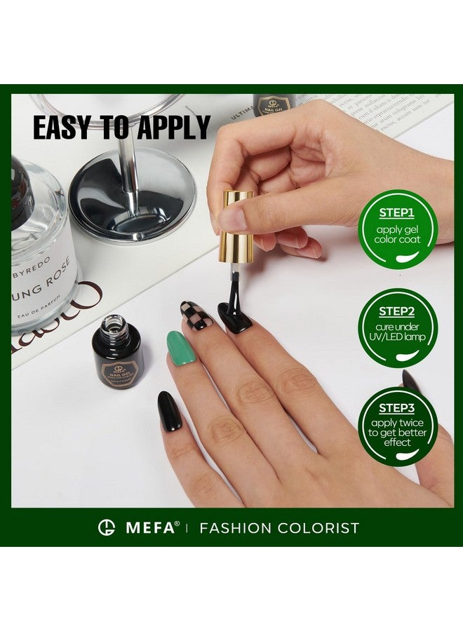 MEFA Color Changing Gel Nail Polish Kit 23 Pcs 20 Colors Glitter Ombre Pink Dark Blue Black Green Purple Temperature Mood Changed Nail Art Set With Gloss &Matte Top And Base Coat Manicure Salon Gifts - Image 5