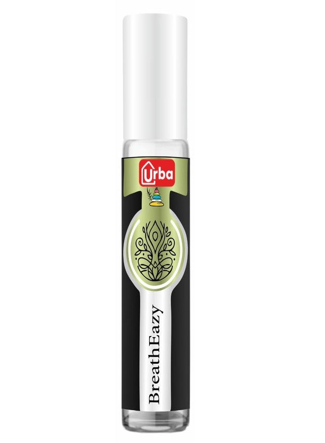 Urba BreathEazy Roll-On - Fast Nasal Congestion Relief - 10ml | Natural Relief for Blocked Sinuses and Nose Congestion| with Eucalyptus Oil, Peppermint Oil, and Ajwain | Cold Relief Roll-On - Image 1