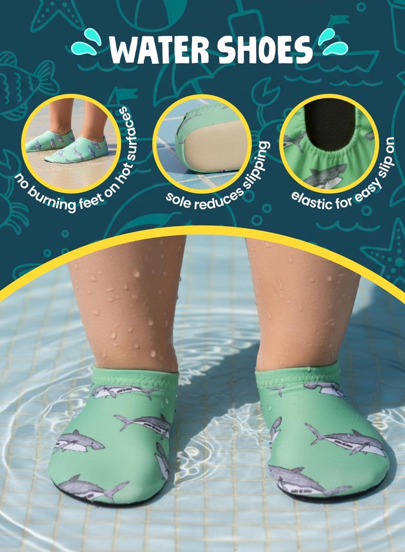 Slipstop Berko Mint Kids Non Slip Water and Beach Shoes Lightweight Quick Dry Swim Ready Footwear for Babies and Children - Image 3
