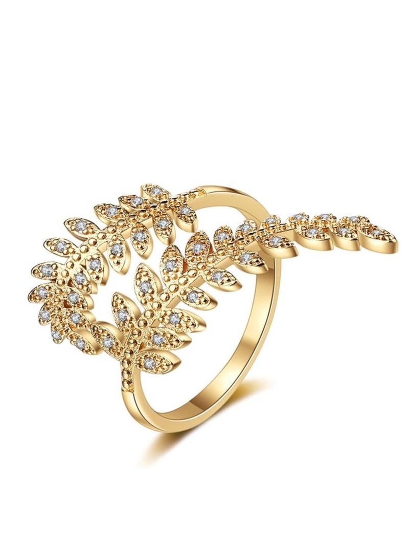 SYNSYB Elegant Crystal Studded Ring - Timeless Sparkle for Women and Girls - Image 1