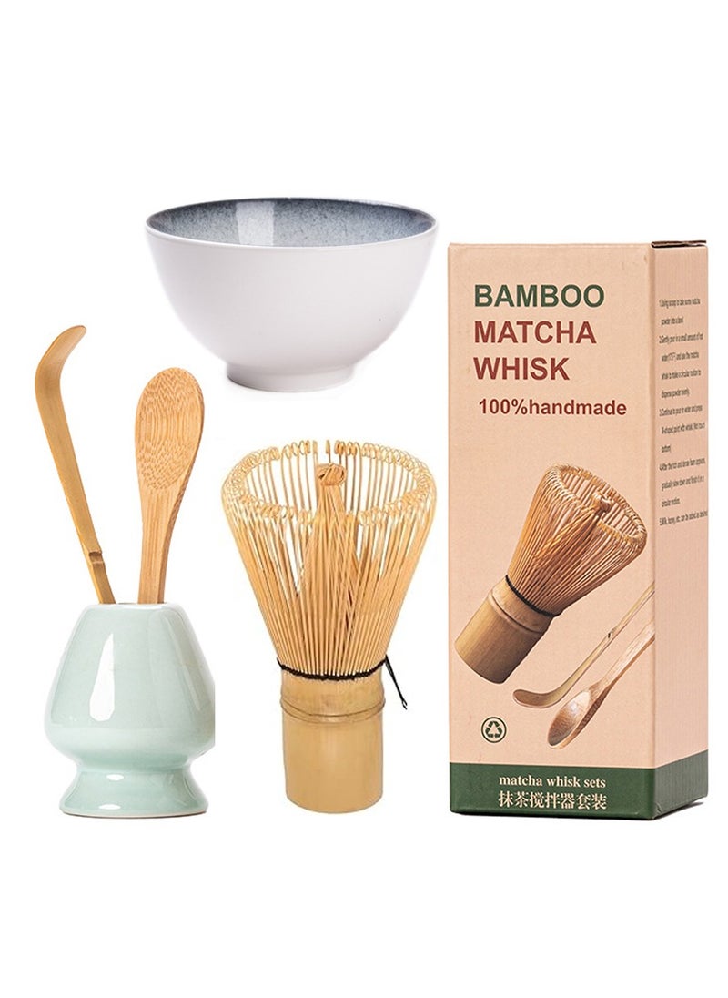 Al Aoyama Matcha Whisk Set - Matcha Whisk, Traditional Scoop, Tea Spoon. The Perfect Set to Prepare a Cup of Japanese Matcha Tea  - Image 1