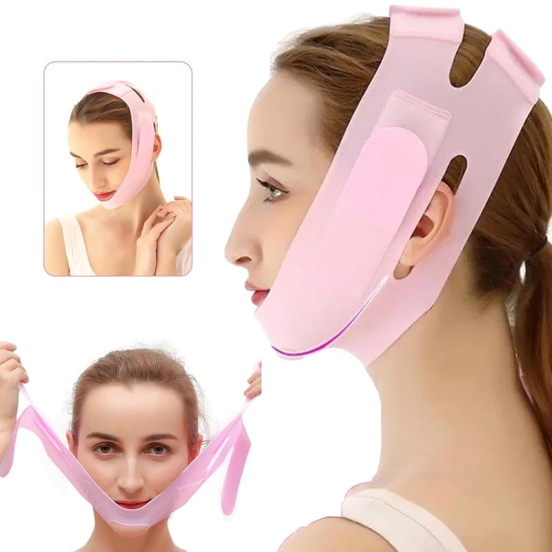 SEYROLIN SEYROLIN VFace Shaping Double Chin Reducer Mask Silicone Face Lifting Wrinkle Reduction Skin Tightening and Jawline Sculpting Tool for Youthful Firm Skin Adjustable Reusable  - Image 2