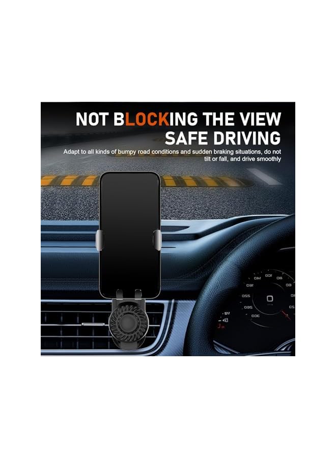 S-TOP Air Vent Phone Mount Adjustable Car Phone Holder, Universal Clip-on Smartphone Cradle for 4-7.2 Inch Devices, 360° Rotation Black - Image 4