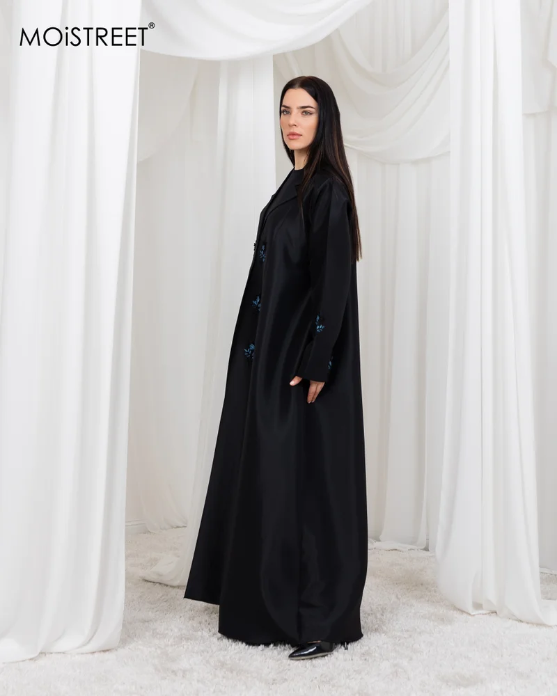 Moistreet MOiSTREET Victoria Satin Handmade  Abaya