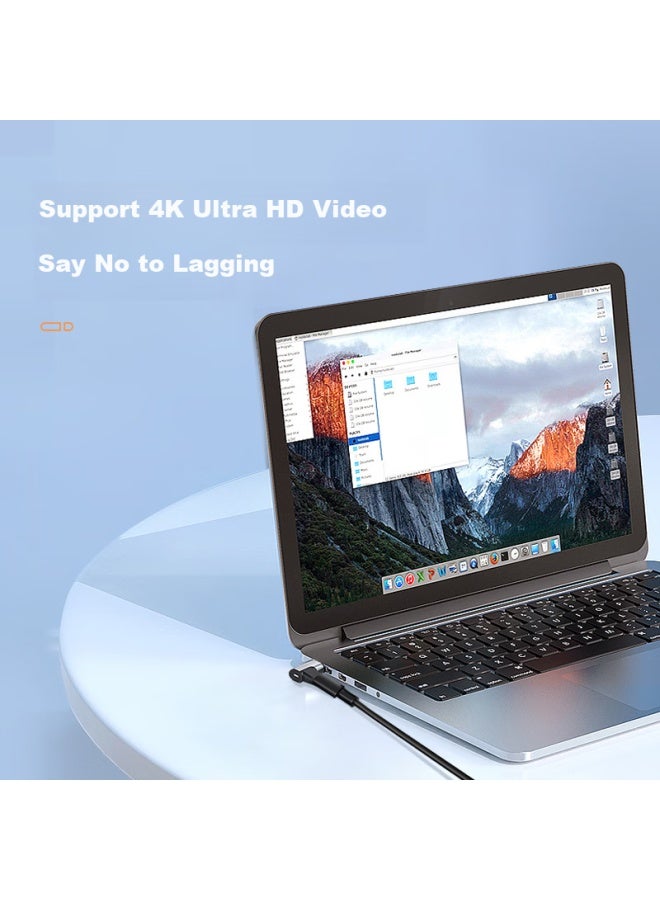 Jplayer Type-c Magnetic Adapter Pd100w/10gbps Data Transfer 4k60hz Hd Projection For Apple Huawei Xiaomi Lenovo Laptops Charging Elbow - Image 3