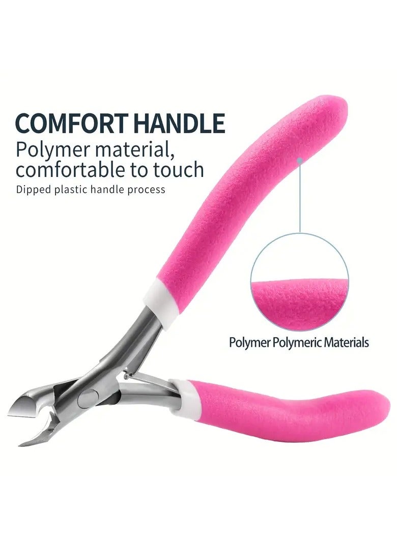 يوكانبي مجموعة مقصات الجلد الزائد - أدوات مانيكير احترافية للجميع لإزالة الجلد الميت، قاطع جلد الأظافر من الفولاذ المقاوم للصدأ مع غطاء حماية، بدون رائحة - مثالي للعناية بالأظافر ودفع الجلد الزائد - Image 3