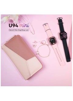 modio Modio U94 Mini Smartwatch (Diamond Jewellery+ Clutch Bag) 36mm/ 3 Pairs Strap/ Strap Lock_Black  - Image 2