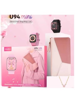 modio Modio U94 Mini Smartwatch (Diamond Jewellery+ Clutch Bag) 36mm/ 3 Pairs Strap/ Strap Lock_Black  - Image 3